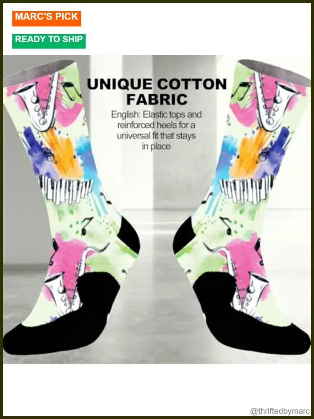 Novelty Crazy Print Geometric Pattern Socks Mid-Calf Stretchy Breathable